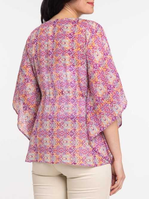 Kimono motif graphique femme