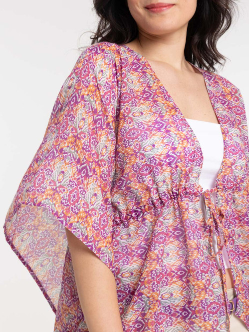 Kimono motif graphique femme