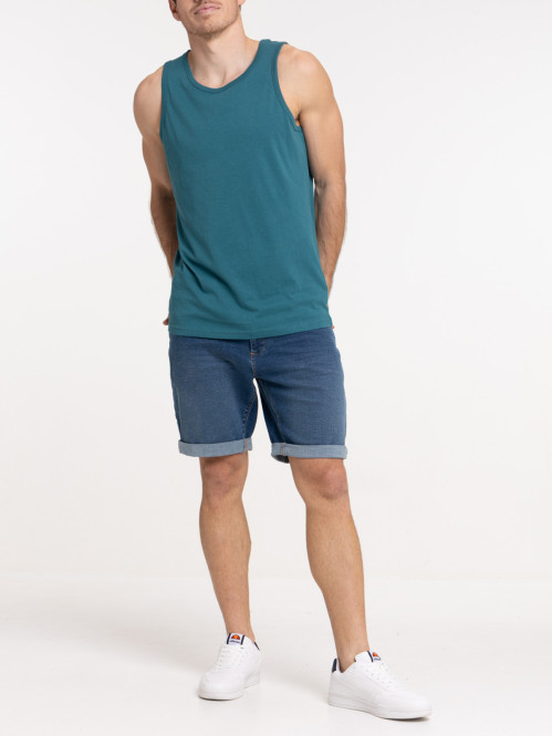 Débardeur bleu cascade homme