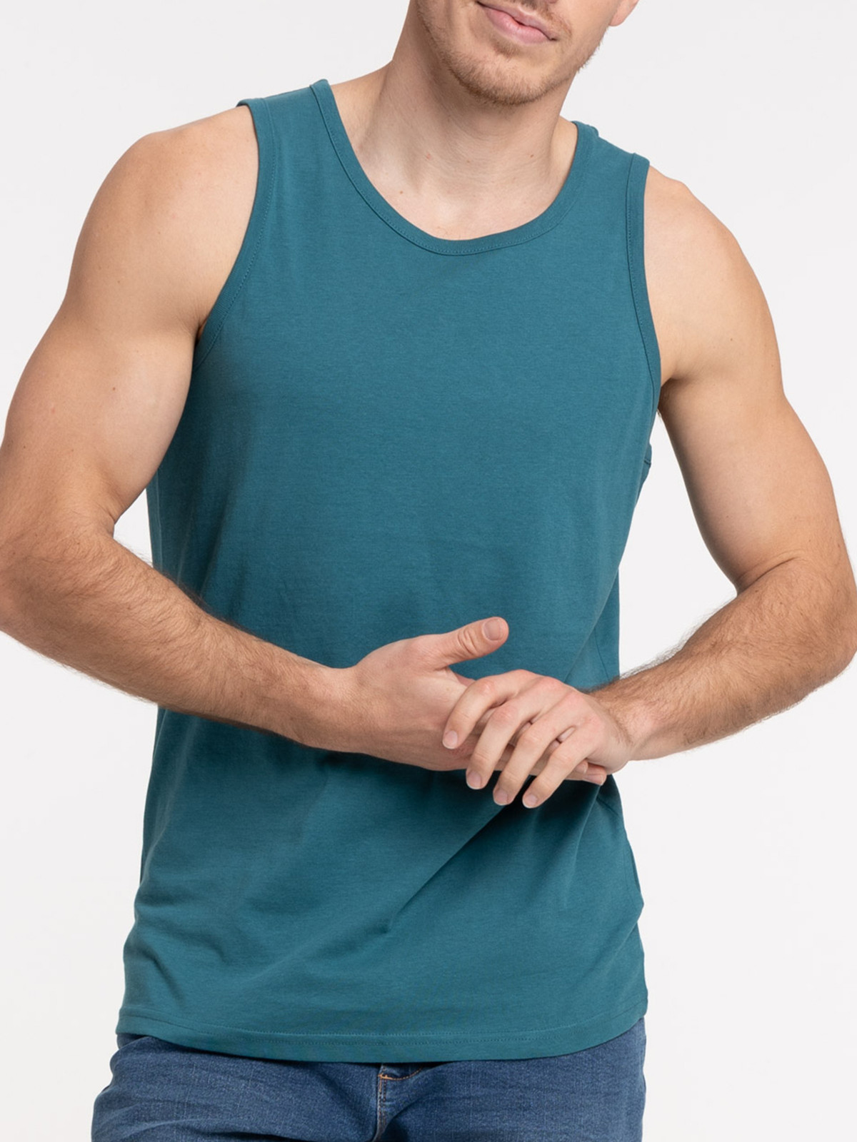 Débardeur bleu cascade homme