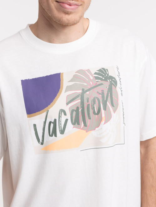 T-shirt imprimé tropical homme