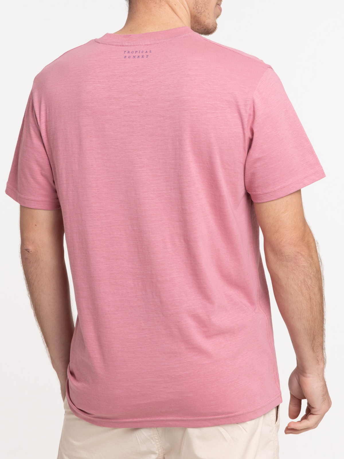 Tee-shirt imprimé rose violine homme
