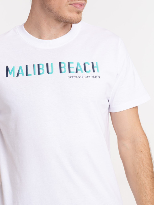 T-shirt imprimé blanc homme