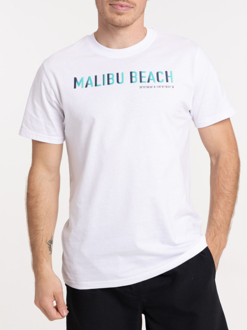 T-shirt imprimé blanc homme
