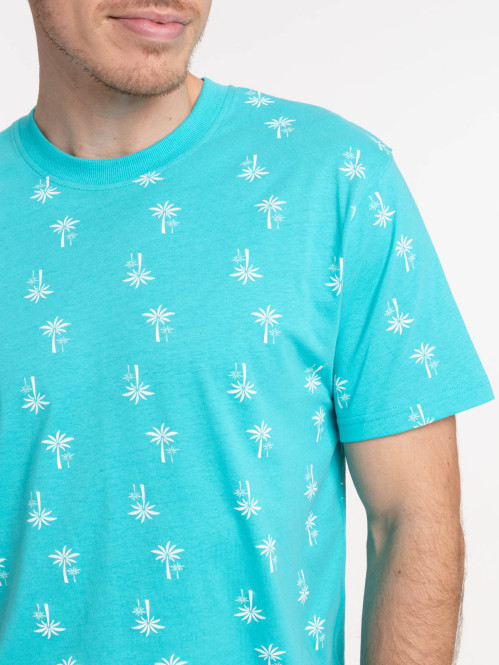 T-shirt imprimé palmier all over homme