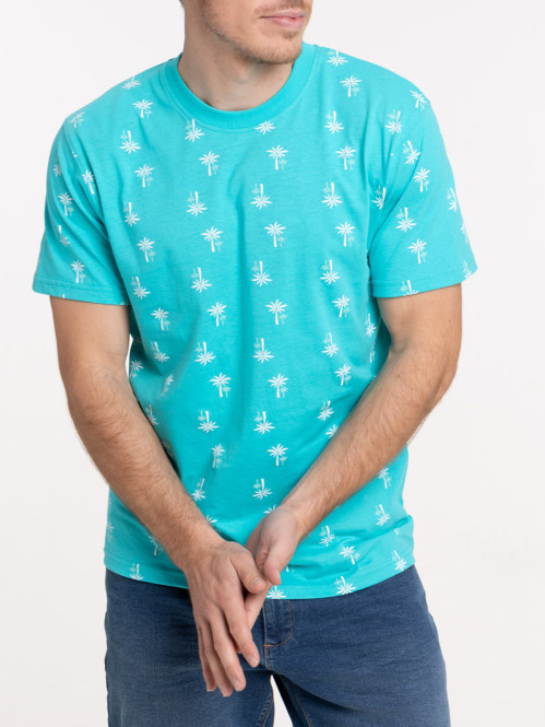 T-shirt imprimé palmier all over homme