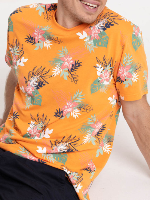 T-shirt goyave feuillage tropical homme