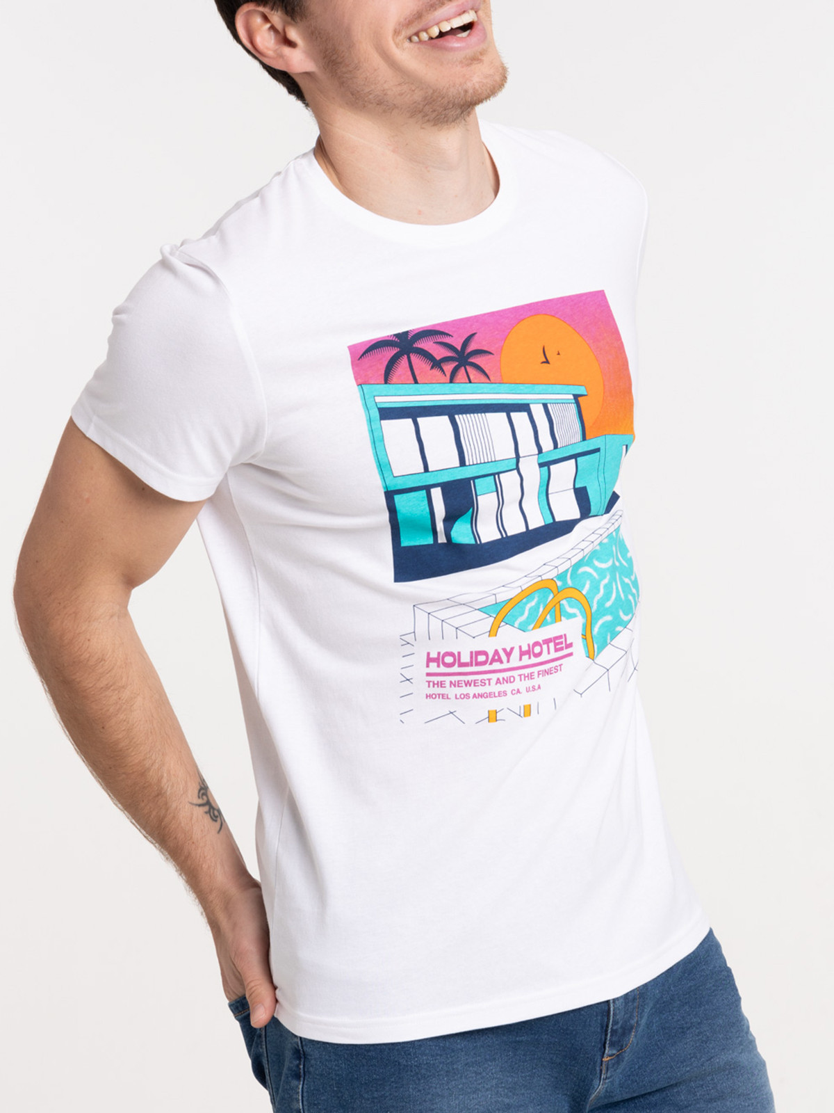 T-shirt écru Los Angeles homme T-shirt écru Los Angeles homme