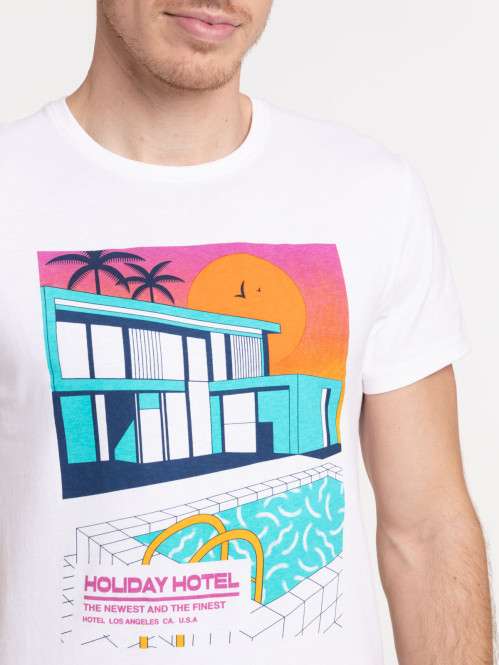 T-shirt écru Los Angeles homme