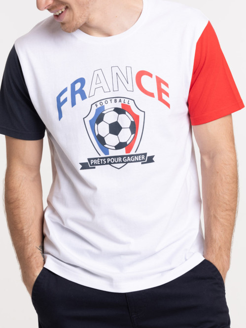 T-shirt blanc football homme
