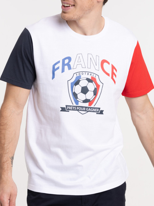 T-shirt blanc football homme