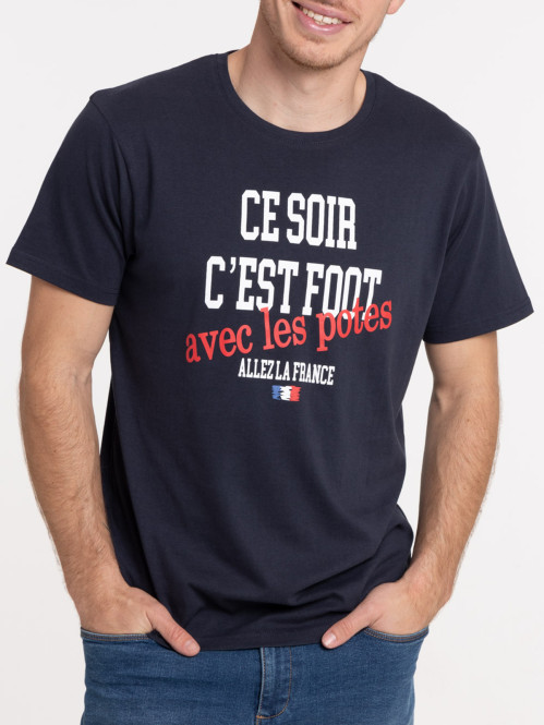 T-shirt football homme marine navy T-shirt football homme marine navy