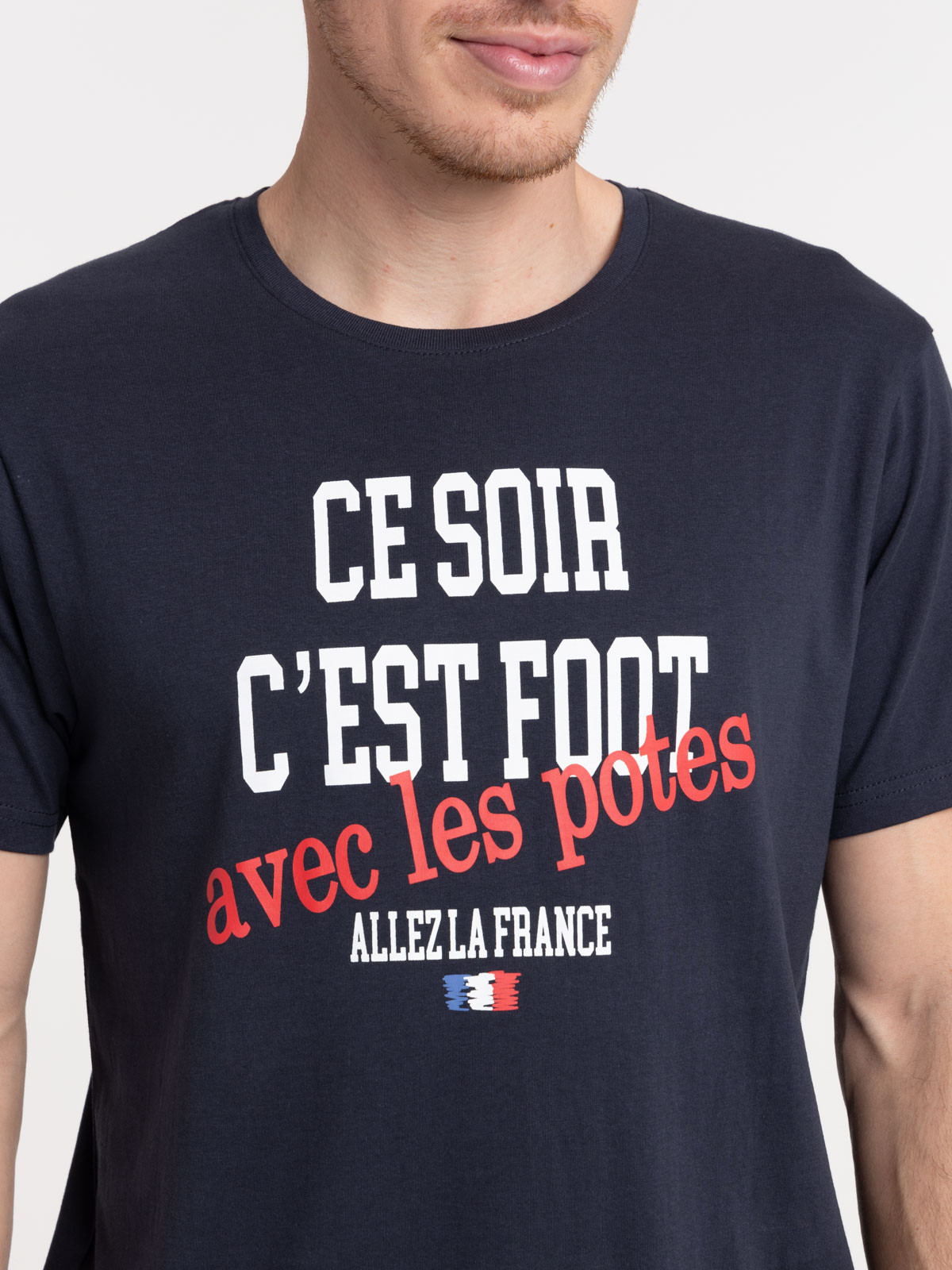 T-shirt football homme marine navy T-shirt football homme marine navy