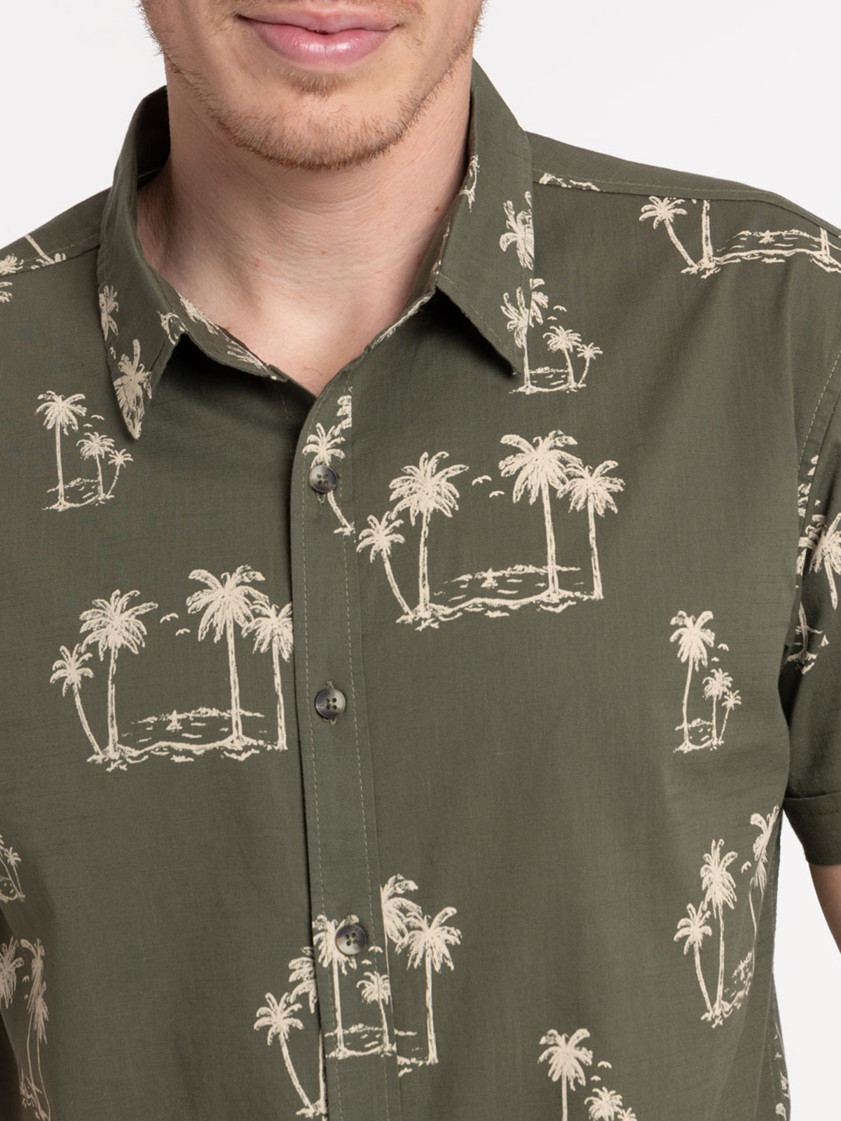 Chemisette motif palmier homme Chemisette motif palmier homme