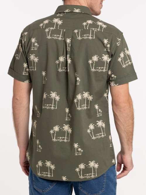 Chemisette motif palmier homme