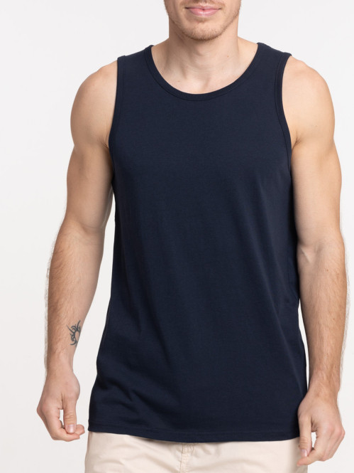 Débardeur marine navy homme