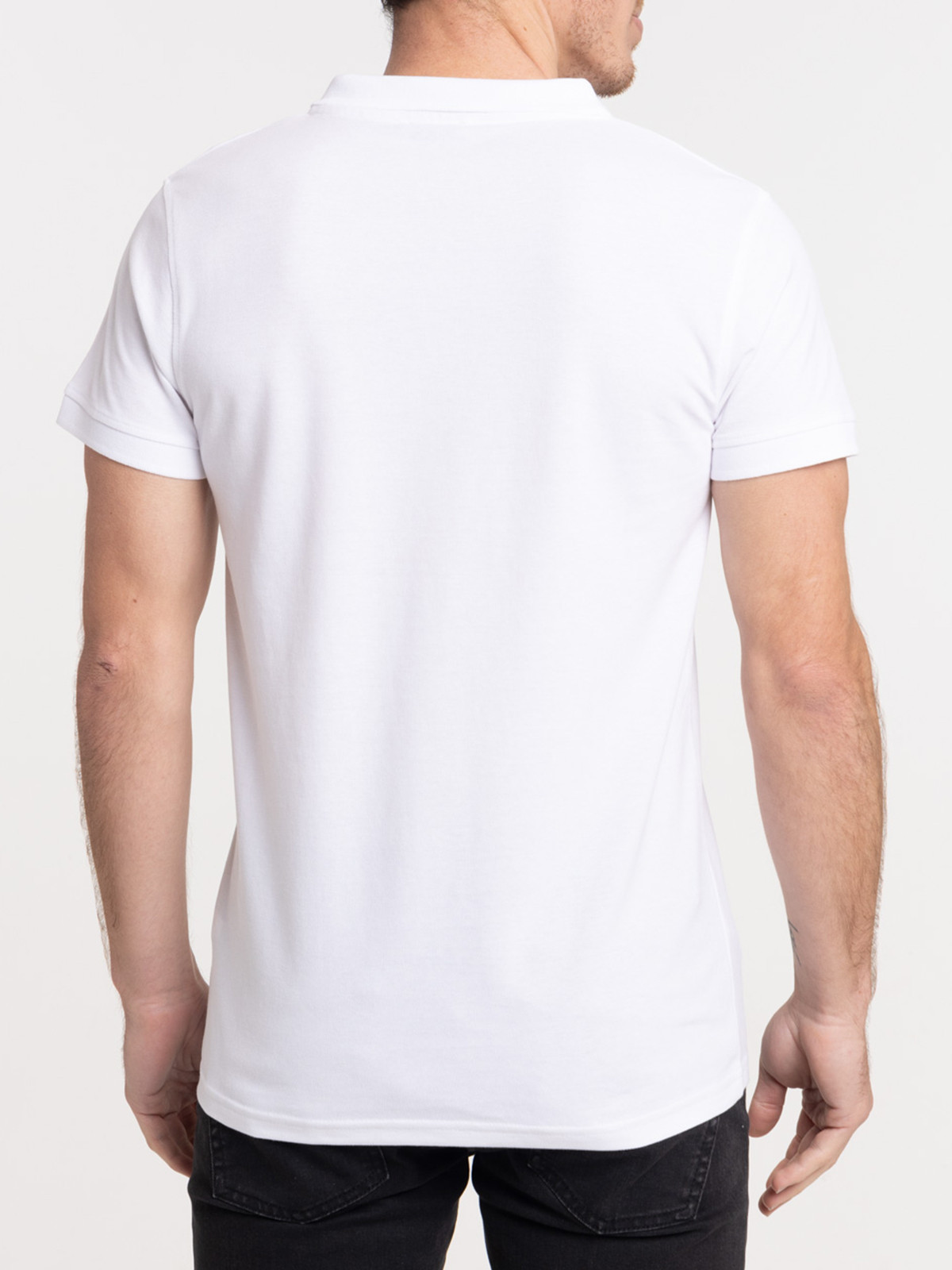Polo basique blanc homme