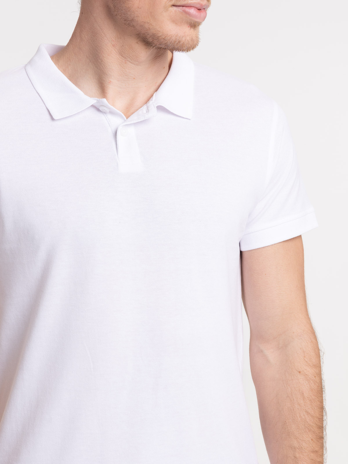 Polo basique blanc homme