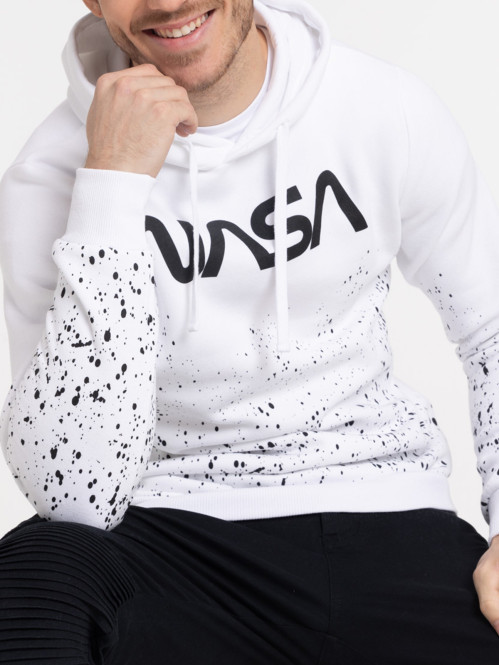 Sweat blanc NASA homme