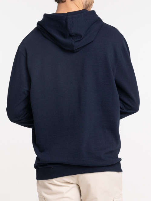 Sweat à capuche marine navy homme