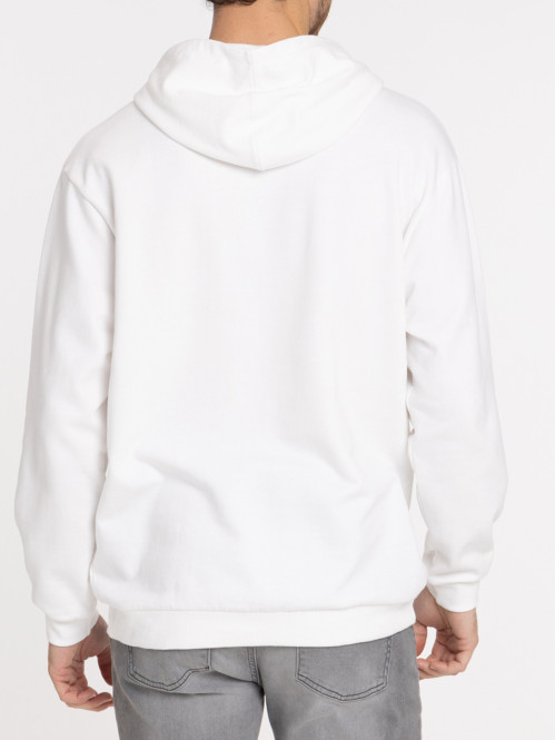 Sweat à capuche écru homme