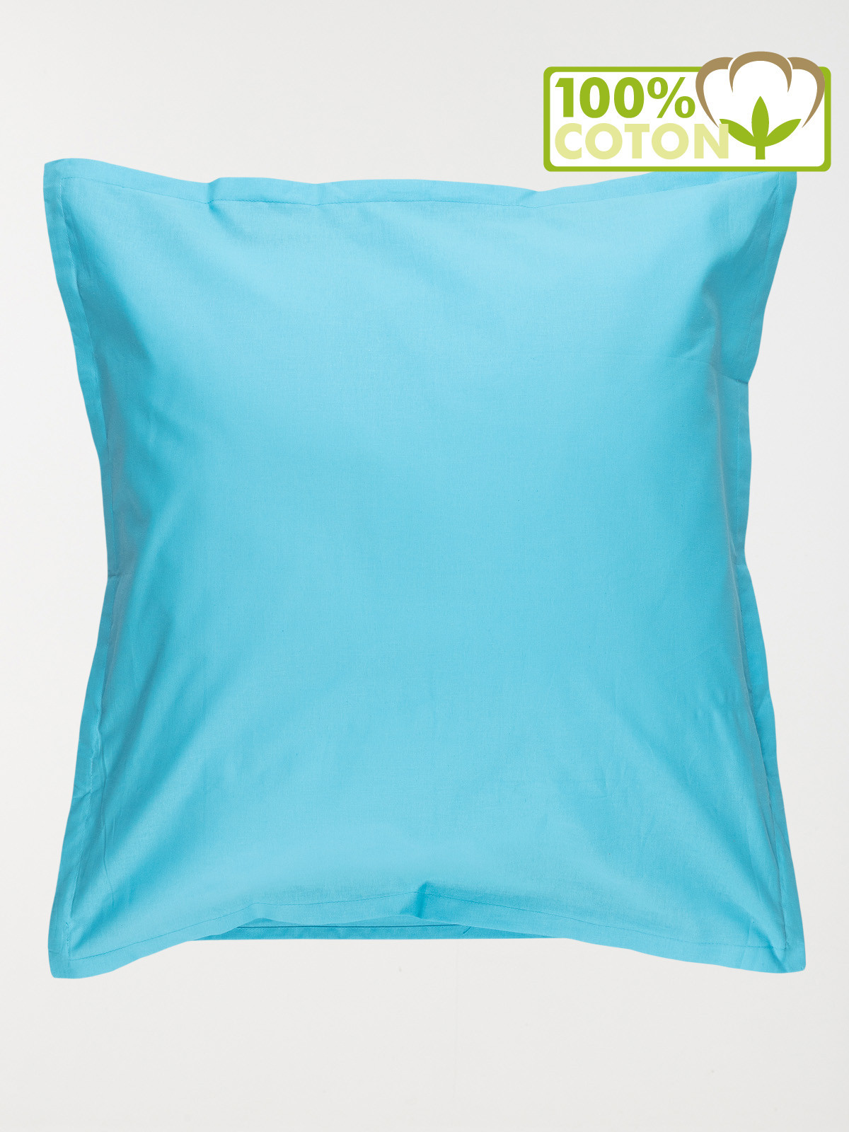 Taie d'oreiller 65x65 cm bleu turquoise