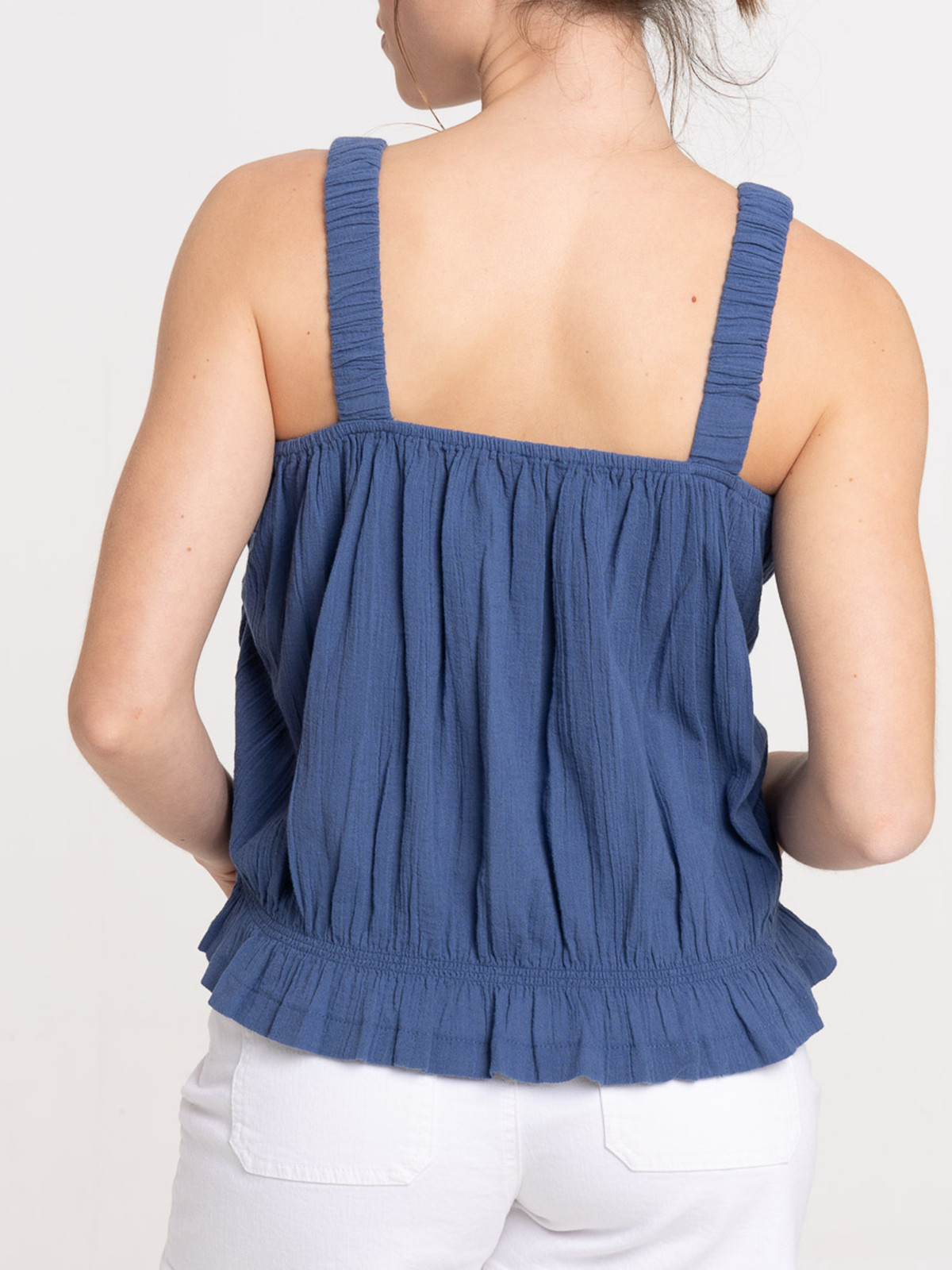 Top bretelles bleu de fès femme Top bretelles bleu de fès femme