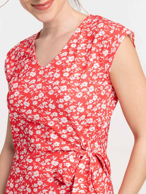 Robe maille imprimée red femme