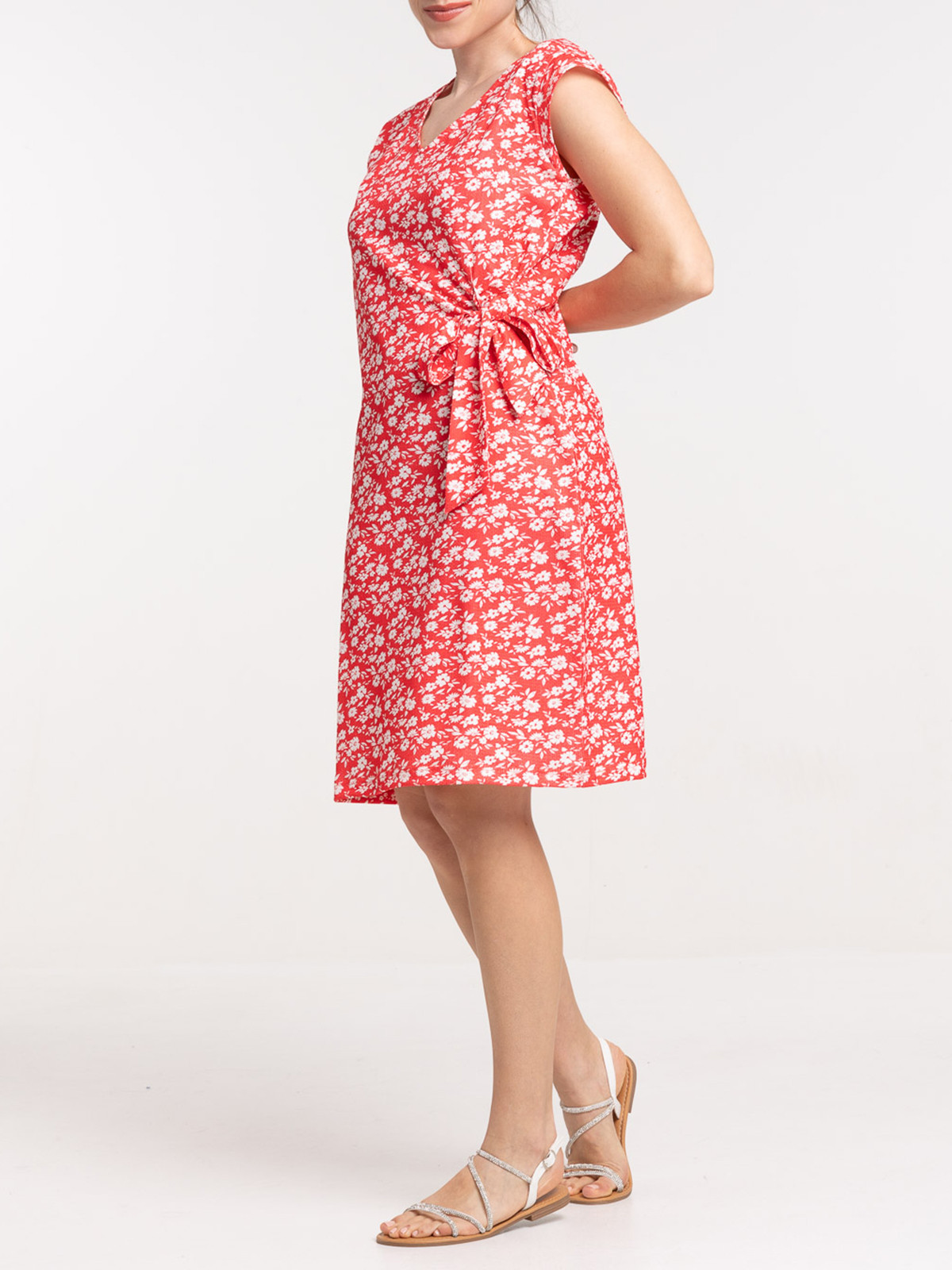Robe maille imprimée red femme