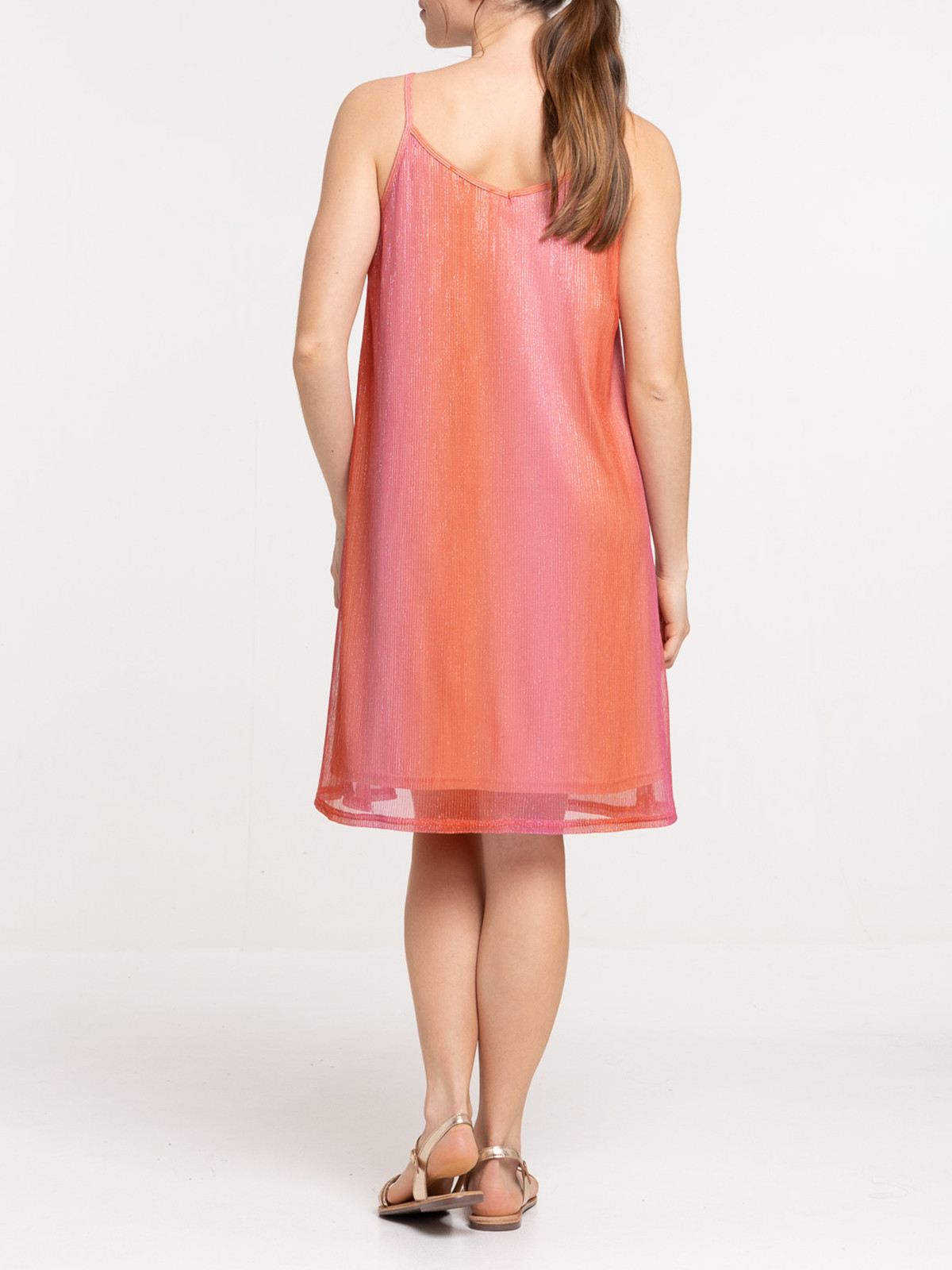 Robe plissée vermillon femme Robe plissée vermillon femme