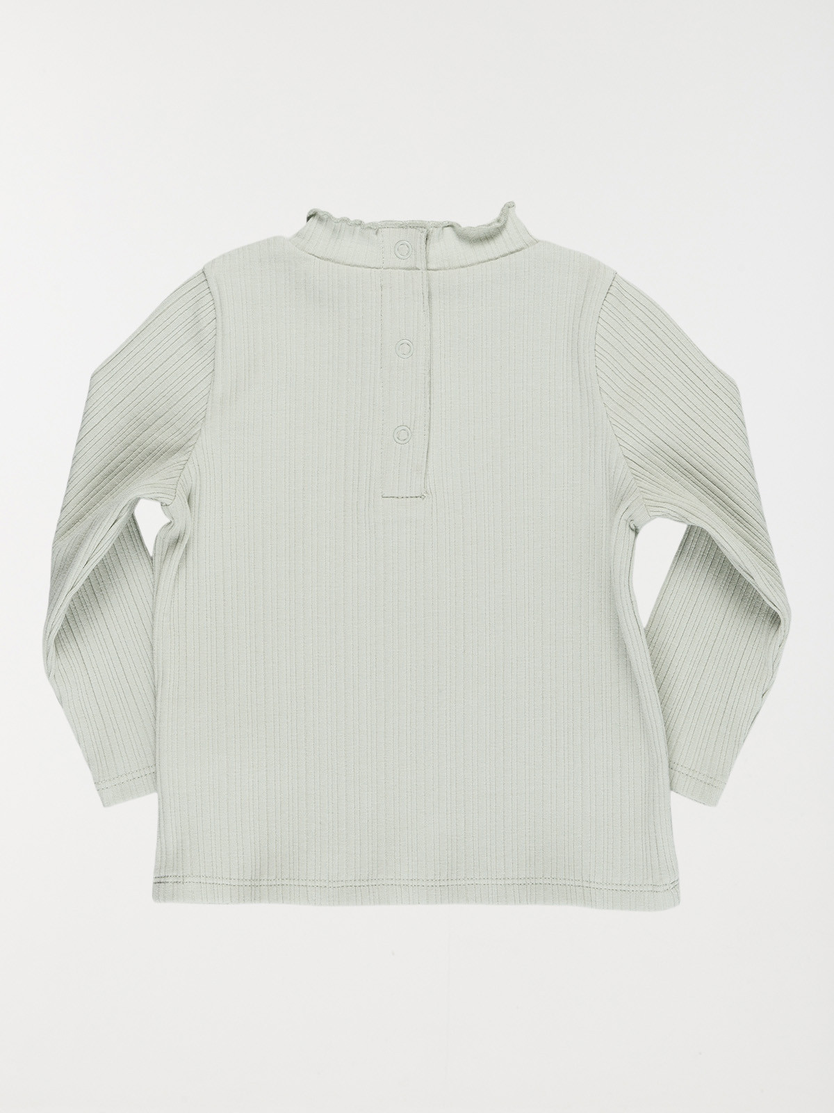 T-shirt côtelé col montant fille (3-36M)