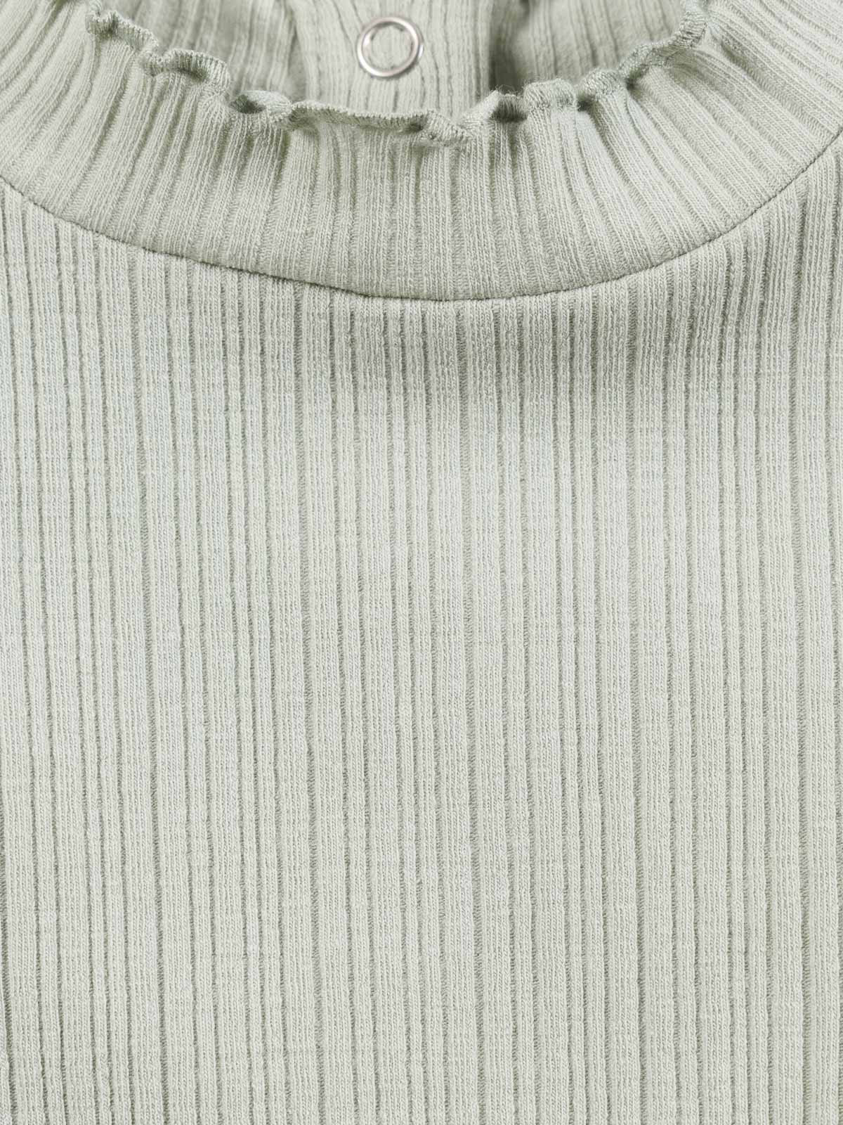 T-shirt côtelé col montant fille (3-36M)