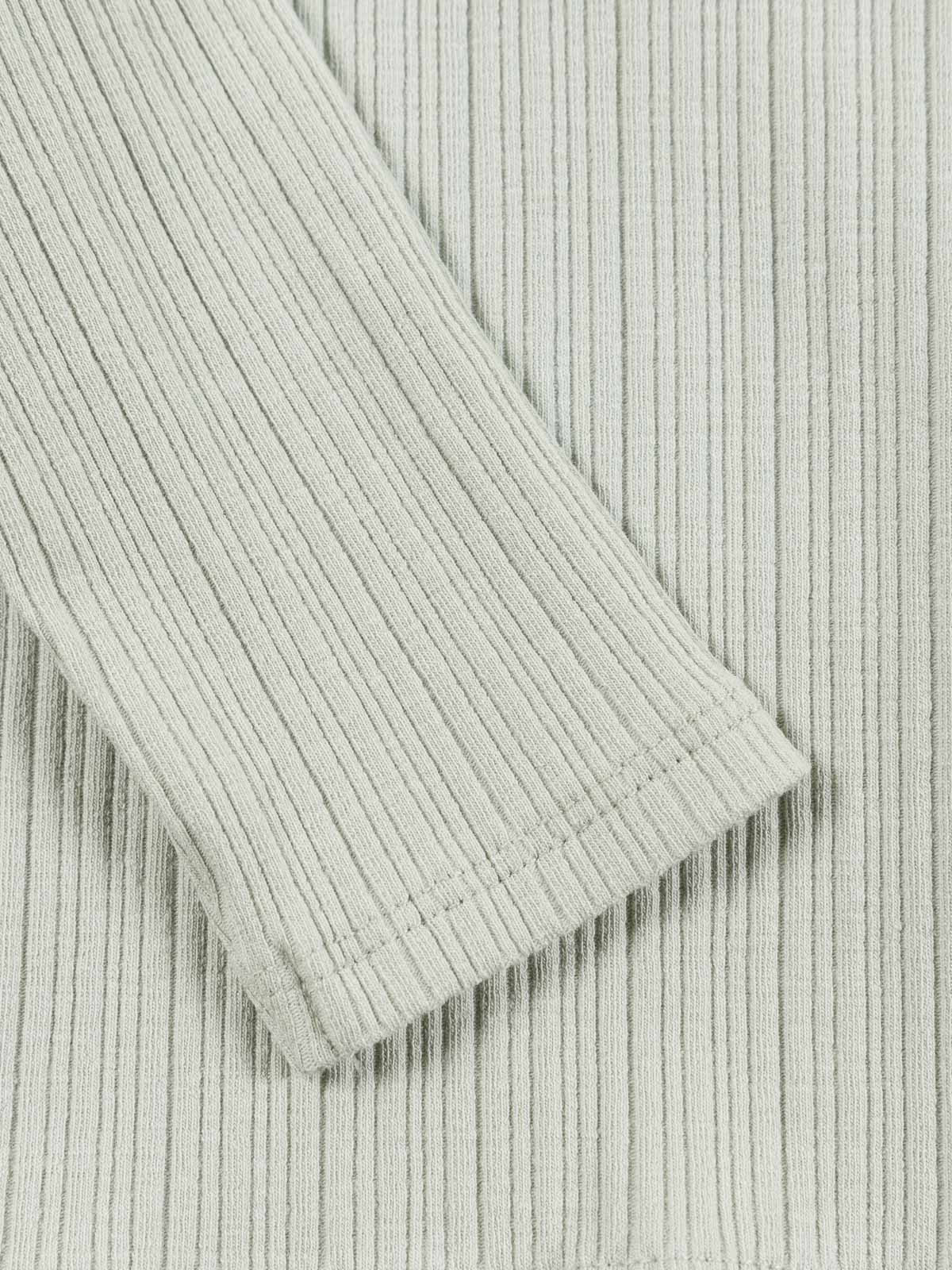 T-shirt côtelé col montant fille (3-36M)