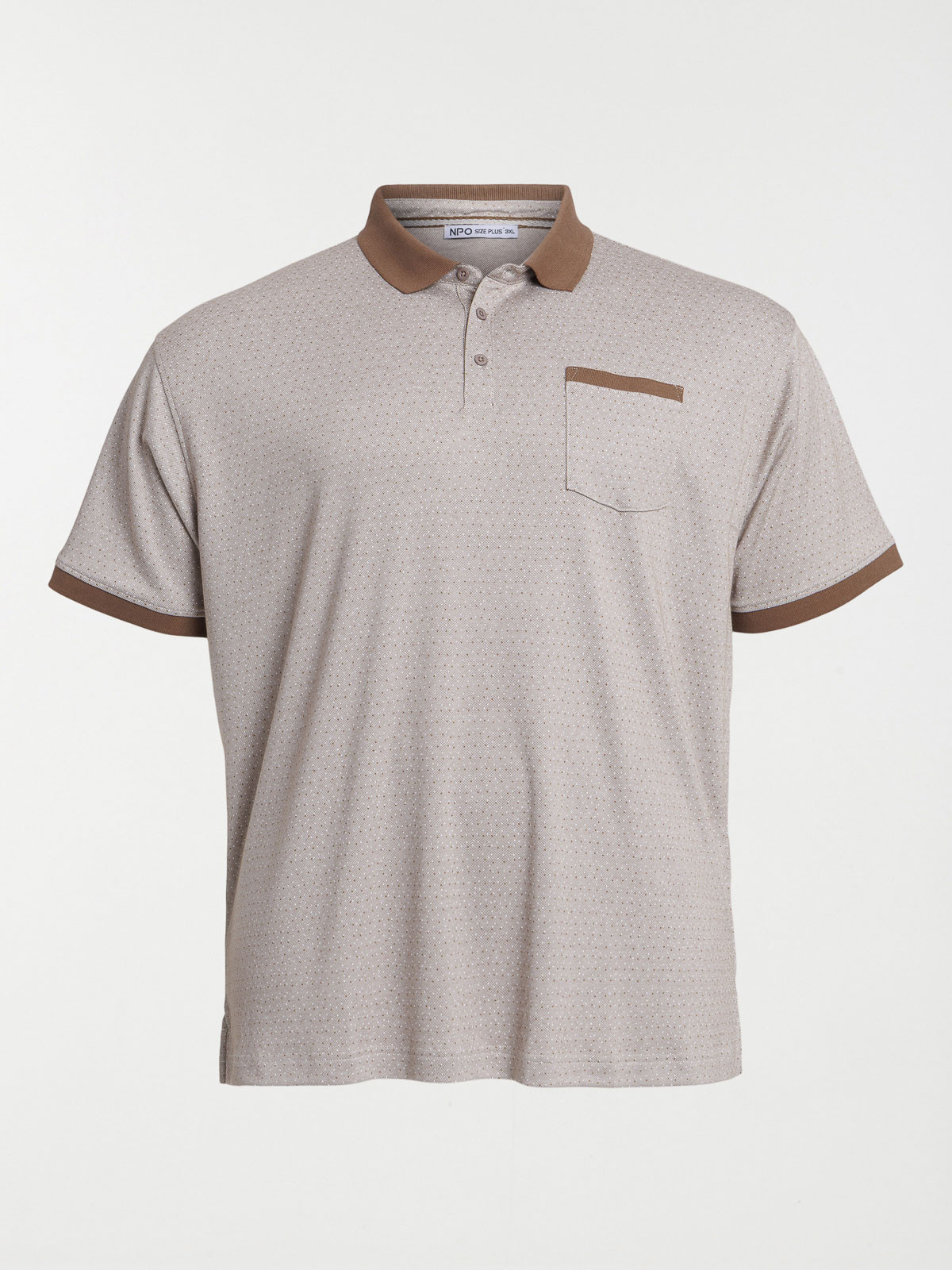 Polo grande taille coloris pin homme