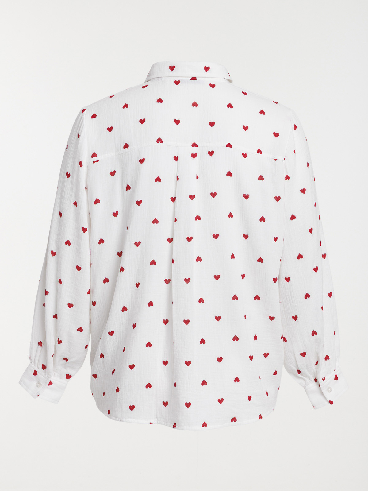 Chemise motif coeur grande taille femme