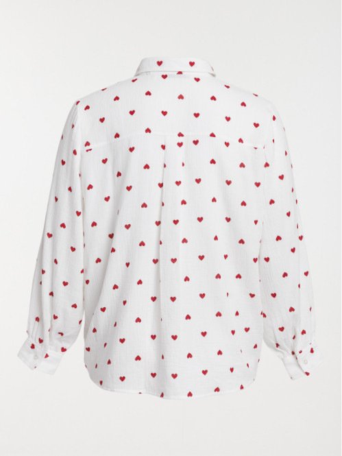 Chemise motif coeur grande...