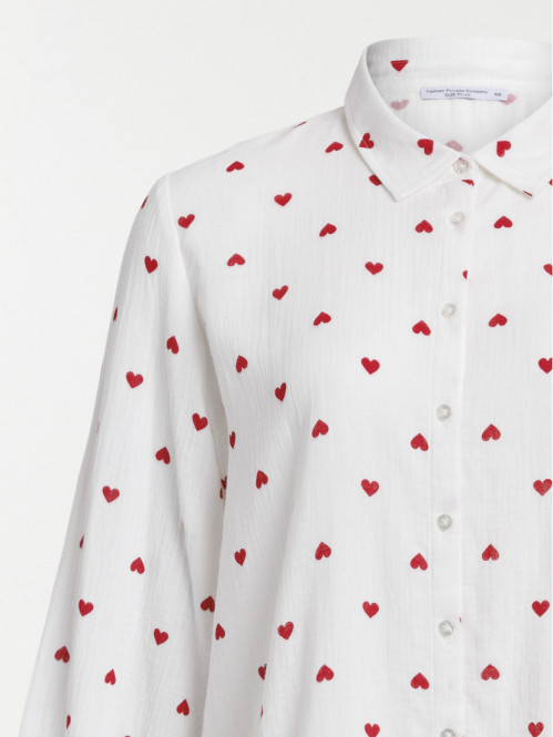 Chemise motif coeur grande...