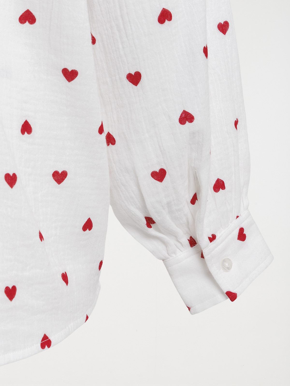 Chemise motif coeur grande taille femme