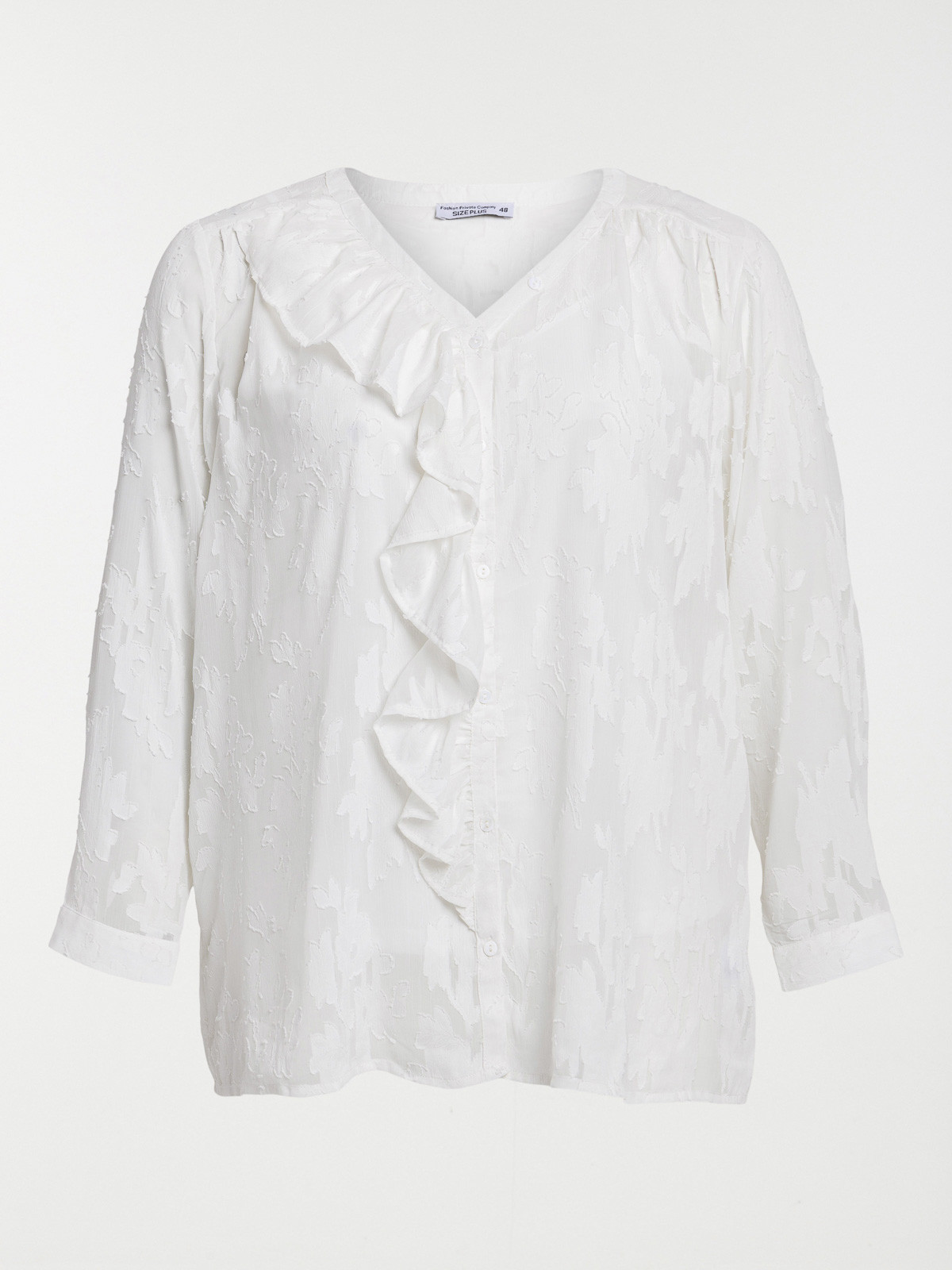 Blouse volantée grande taille femme