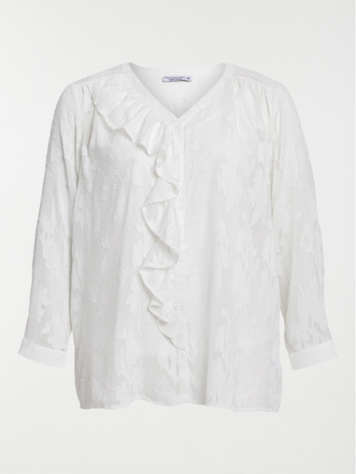 Blouse volantée grande taille femme