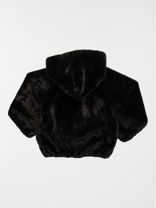 Blouson noir doux fille...