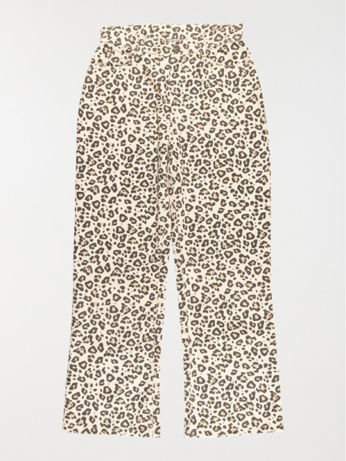 Jean wide leg léopard fille (XXS-M)