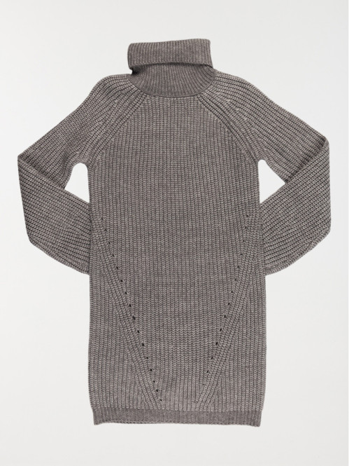Robe pull col roulé fille...