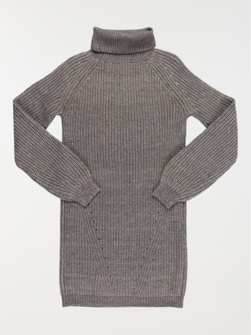 Robe pull col roulé fille...