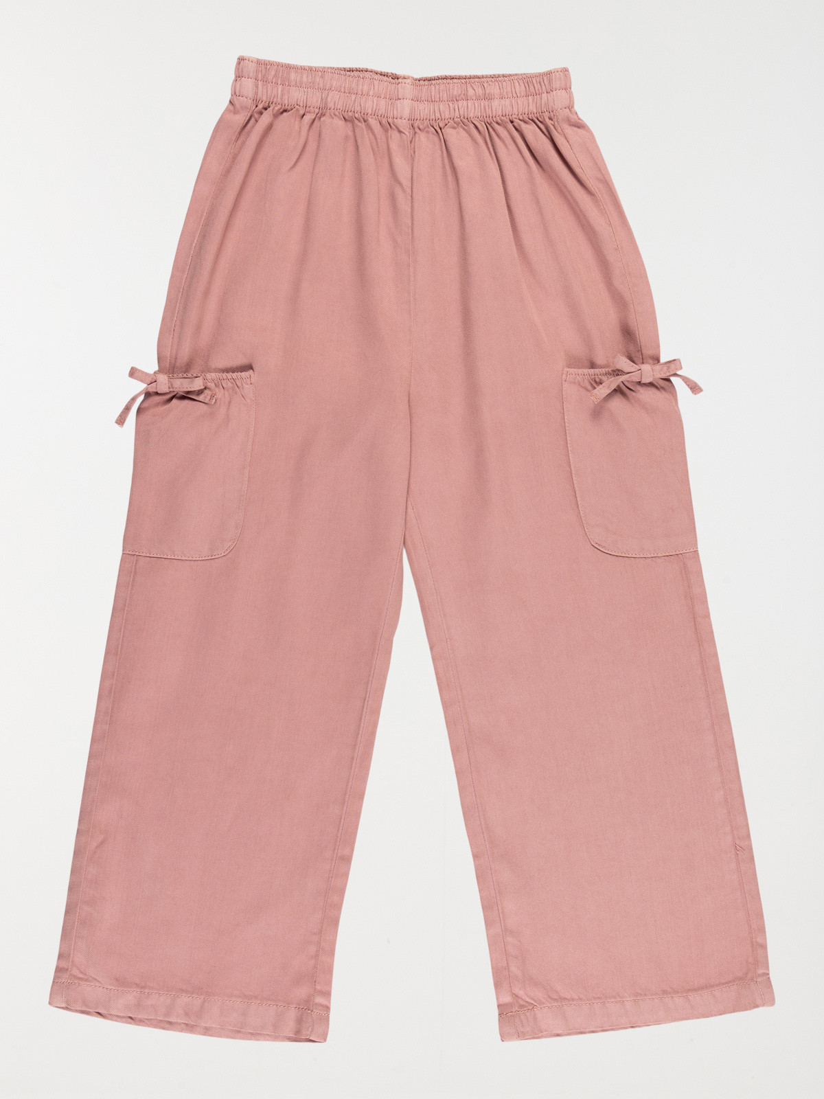 Pantalon large vieux rose fille (3-12A)
