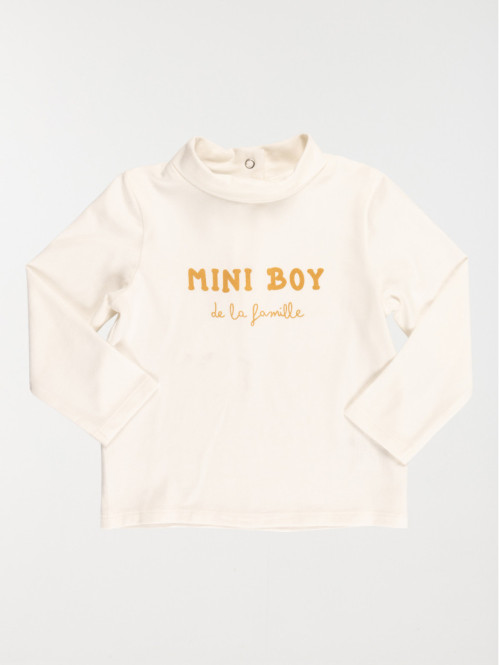 Tee-shirt garçon col roulé (3-36M)
