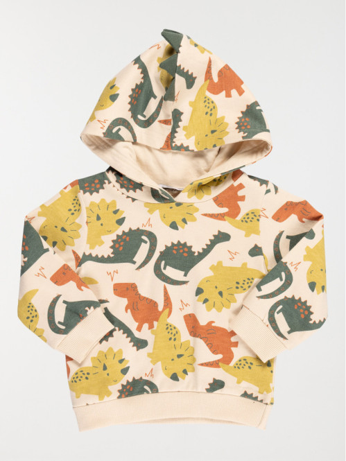 Sweat dinosaure à capuche garçon (6-36M)
