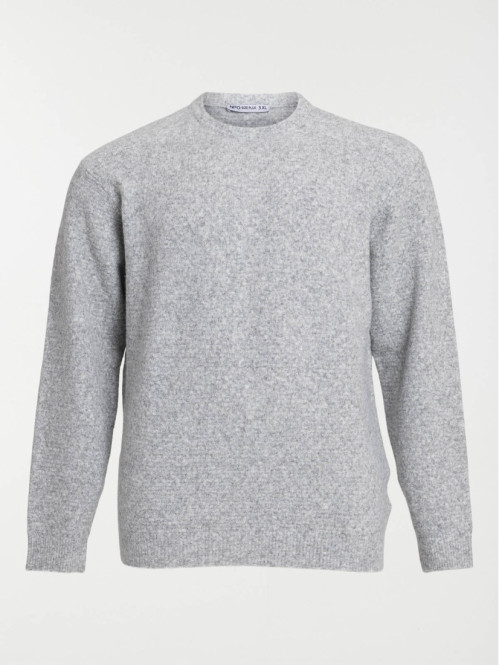 Pull col rond homme grande taille