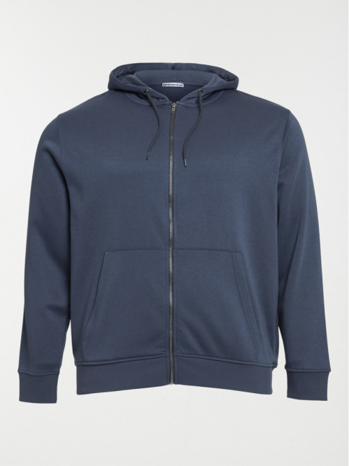 Sweat zippé grande taille homme