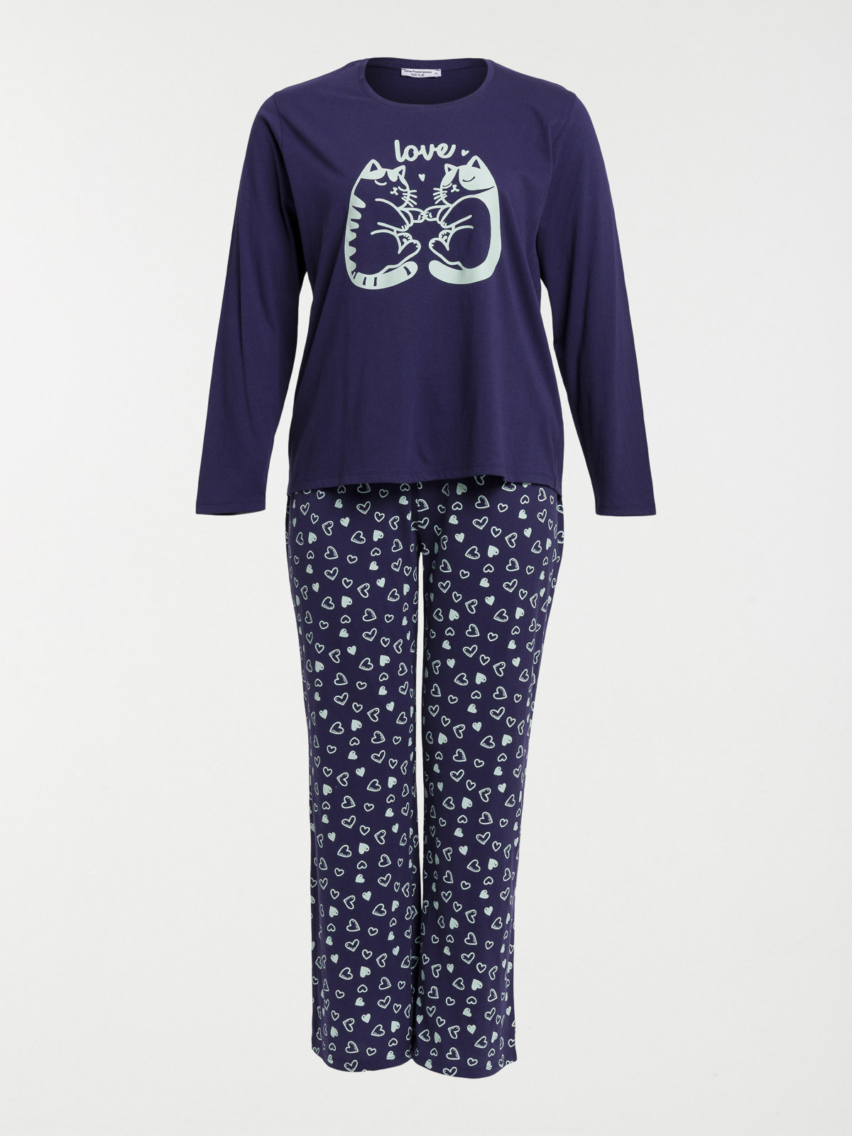 Pyjama love chats femme grande taille